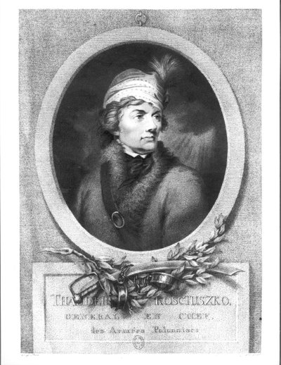 Tadeusz Kosciuszko, Engraved by Christiaan Josi, Published 1794-98 by Giuseppe or Josef Grassi